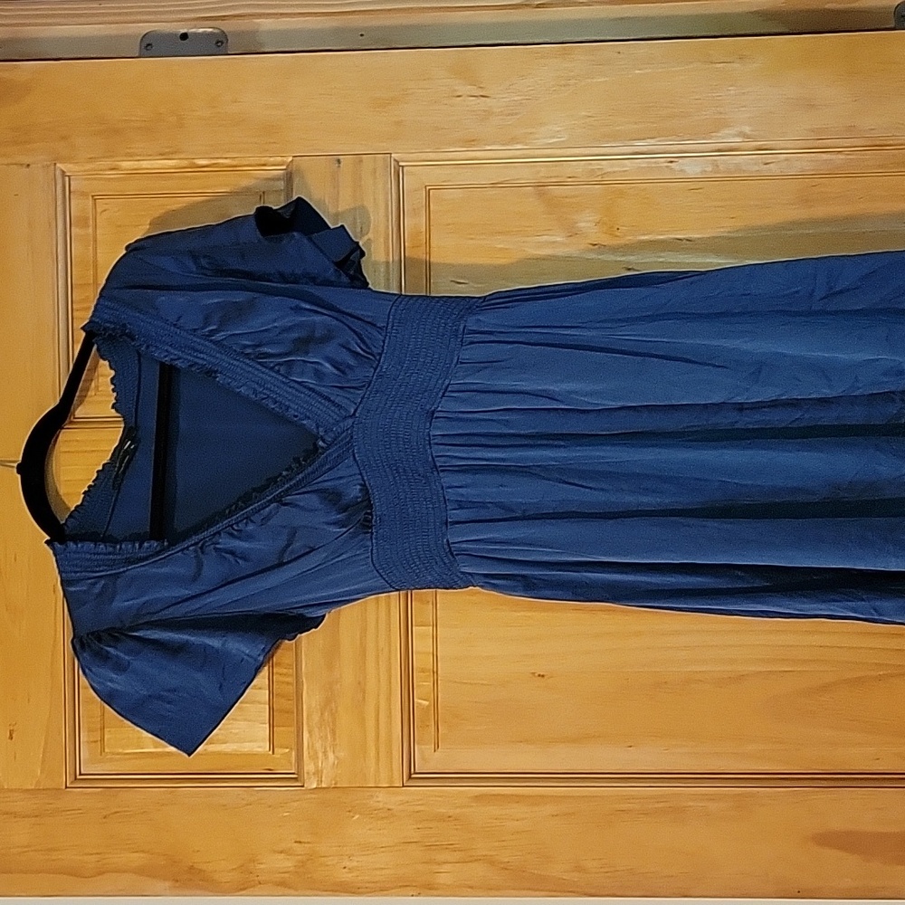 Bcbg Max Azria blue silk dress m